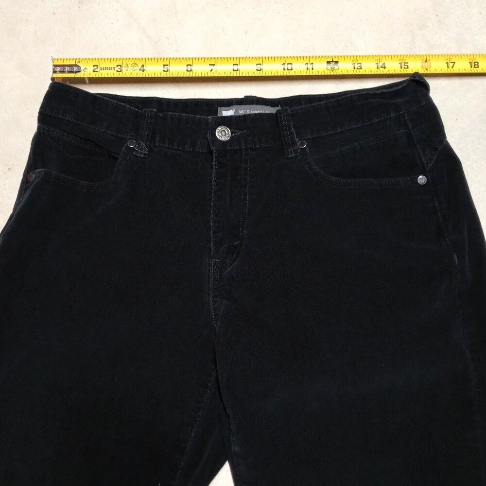 Levi's 505 Corduroy Pants Womens Size 12M (Fits 31x31) Stretch Straight Leg - Picture 10 of 12